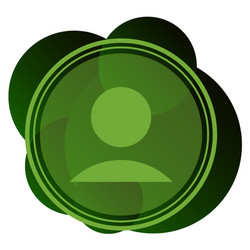 user profile sign web icon with check mark glyph vector image