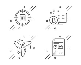 wind energy bitcoin system and calculator target vector image