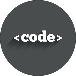 code sign icon programming language symbol vector image