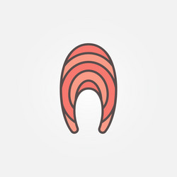 Steak color line icon set Royalty Free Vector Image