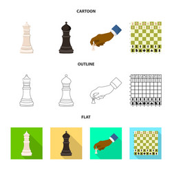 design of checkmate and thin symbol set vector image