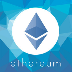 ethereum cripto currency logo vector image