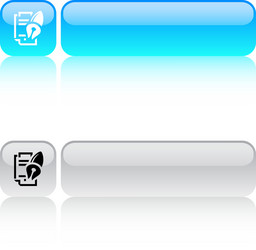 form and pen square button vector image