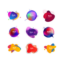 multicolored abstract stains set vector image