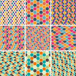 Retro Geometric Patterns vector image