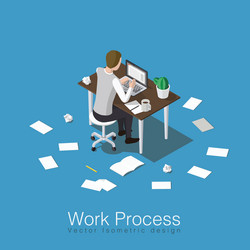 working and studying concept vector image