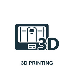 3d printing icon monochrome simple vector image