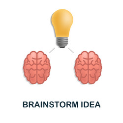 brainstorm idea icon 3d from web development vector image