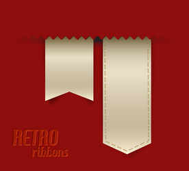 collection of retro ribbons and tags vector