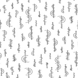 hand drawn abstract pattern in memphis style vector image