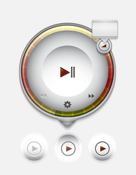 Multimedia player ui vector
