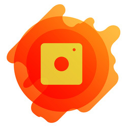 web icon of modern lineart camera digital vector image