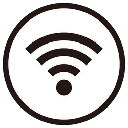 a simple round wifi icon vector image