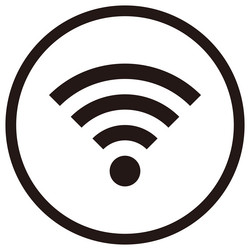 A simple round wifi icon vector