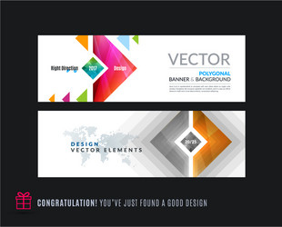 abstract set of modern horizontal website vector image