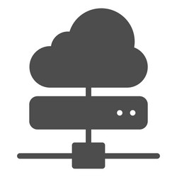cloud server solid icon computing vector image