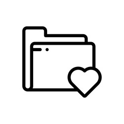 favorite icon thin linear style design isolated vector image