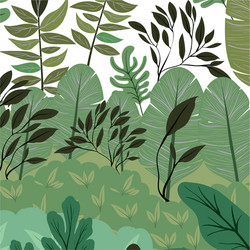 jungle scene pattern background vector image