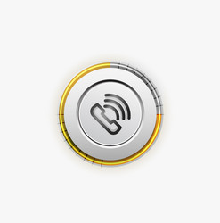 phone button call support idea vector image