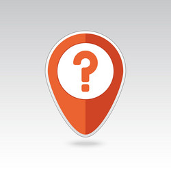 question mark pin map icon pointer markers vector image