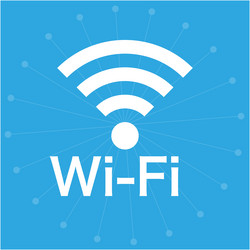 a wi-fi icon with an image of internet vector image