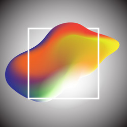 abstract background with 3d fluid shape vector image