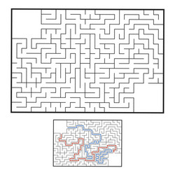 abstract rectangular maze game for kids puzzle vector image
