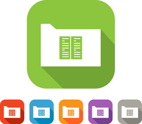 color set of flat folder with document or book vector image