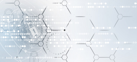 cyber security and information or network vector image
