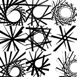 geometric edgy rough pattern abstract black vector image