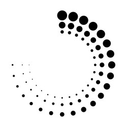 halftone dotted speed lines circle geometric art vector image
