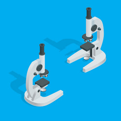microscope isolated on white science laboratory vector image