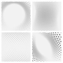 set of dotted abstract forms vector image