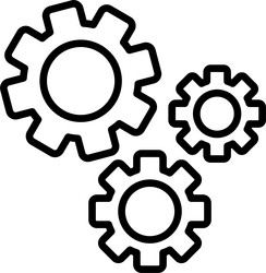 setting line icon design vector image