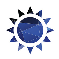 sun icon abstract triangle vector image