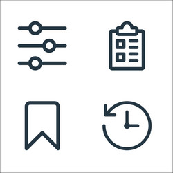 user interface line icons linear set quality vector image