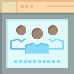 browser network web education flat color icon vector image