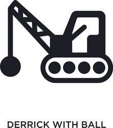 derrick with ball isolated icon simple element vector image