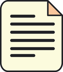 document line and fill style icon design vector image