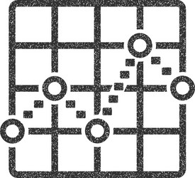 dotted line grid plot grainy texture icon vector image