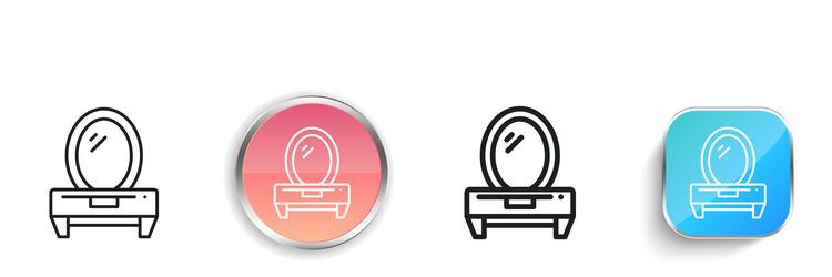 dressing table icon thin linear regular vector image