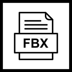 fbx file document icon vector image