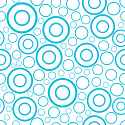 round seamless pattern of random circles and rings vector image