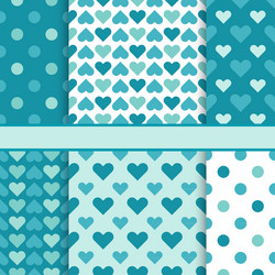 set of seamless bright patterns tiling - green vector image