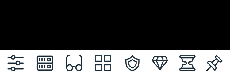 user interface line icons linear set quality vector image