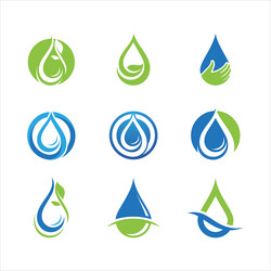 Water drop logo template vector