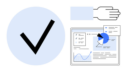approval and data management with dashboard vector image