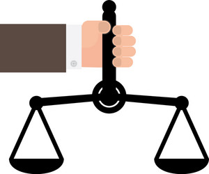 hand with scales Vector Image