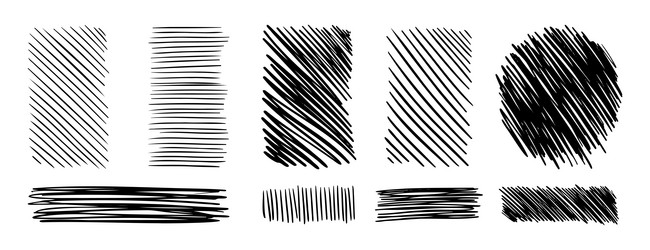 Hatching Texture Lines Set vector image