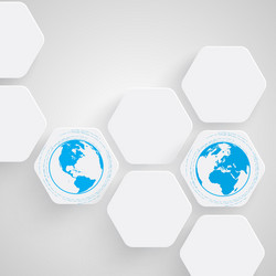 Hexagonal Globe Pattern vector image